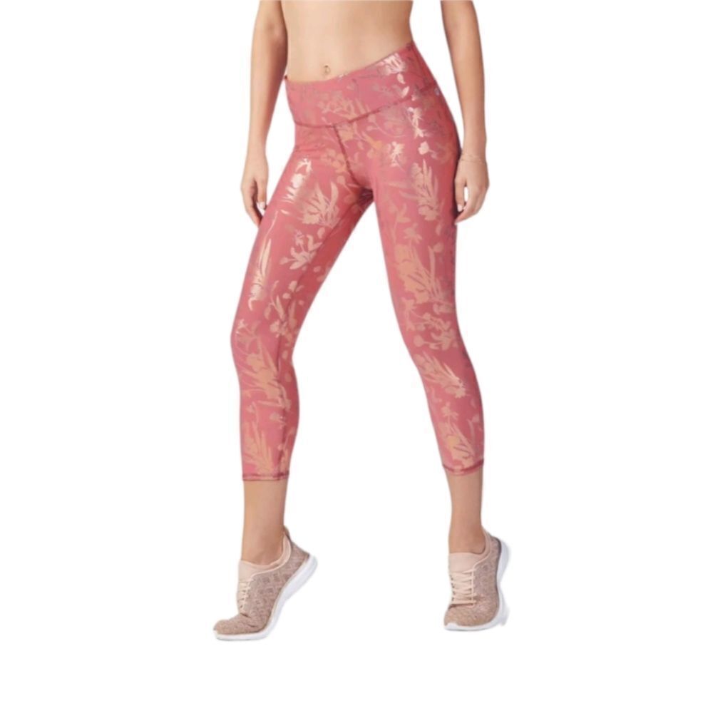 FABLETICS Lisette pink and rose gold 7/8 salar yoga leggings XXL